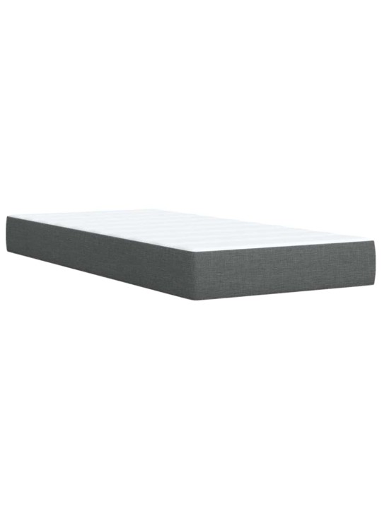 Box spring postel s matrací tmavě šedá 80 x 200 cm textil