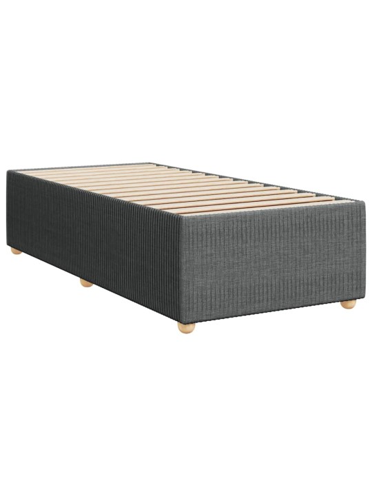 Box spring postel s matrací tmavě šedá 80 x 200 cm textil
