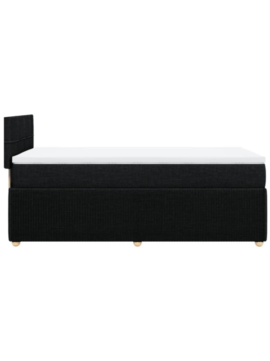 Box spring postel s matrací černá 80 x 200 cm textil