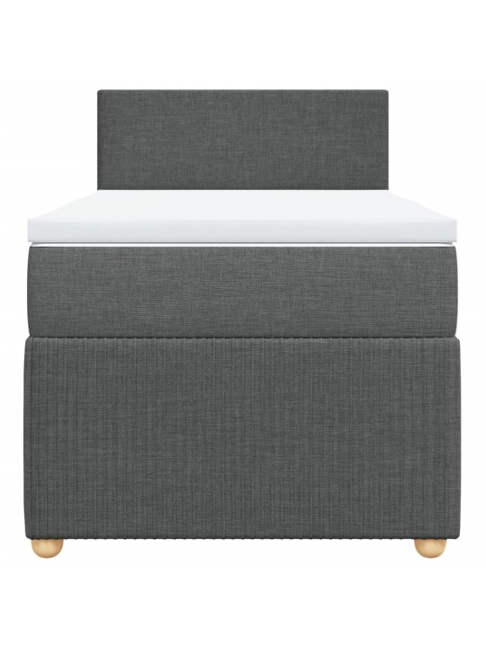 Box spring postel s matrací tmavě šedá 90x190 cm textil