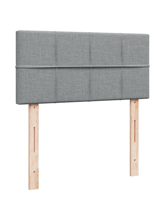 Box spring postel s matrací světle šedá 90x190 cm textil