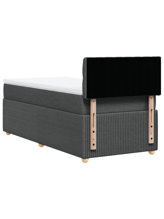 Box spring postel s matrací tmavě šedá 90x190 cm textil