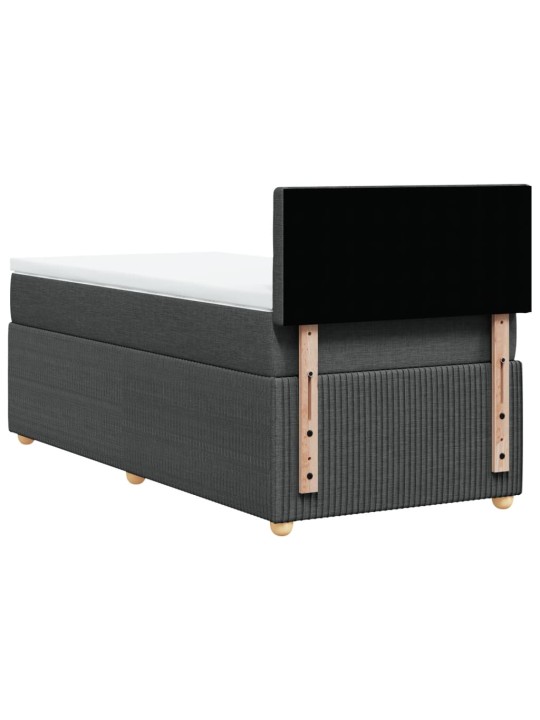 Box spring postel s matrací tmavě šedá 90x190 cm textil
