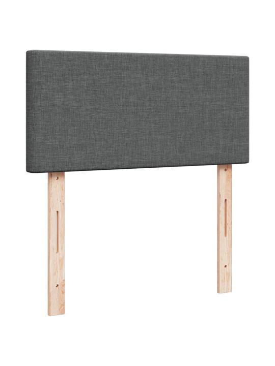 Box spring postel s matrací tmavě šedá 90x200 cm textil