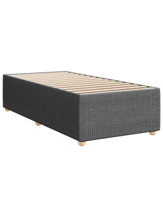 Box spring postel s matrací tmavě šedá 90x200 cm textil
