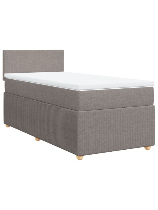 Box spring postel s matrací taupe 90x200 cm textil