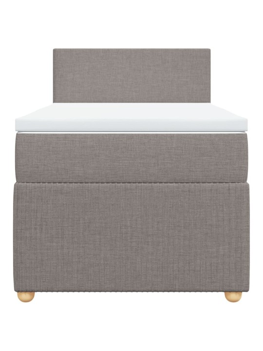 Box spring postel s matrací taupe 90x200 cm textil