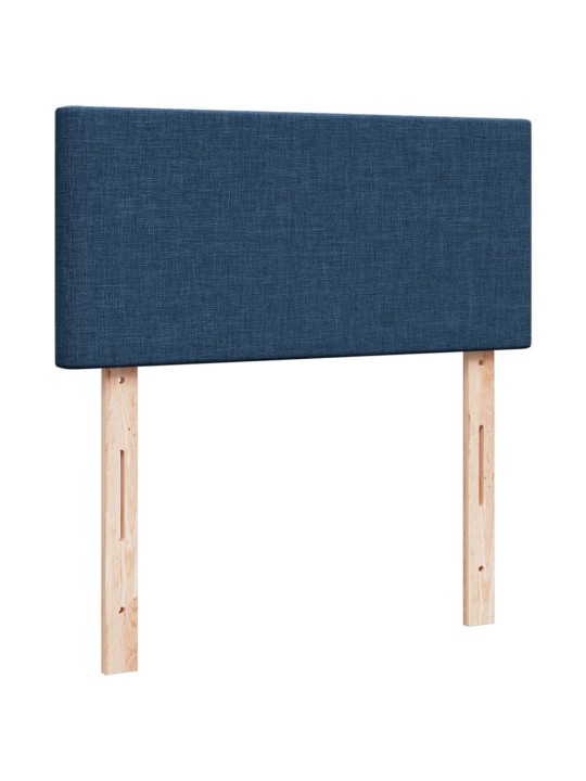 Box spring postel s matrací modrá 90x200 cm textil