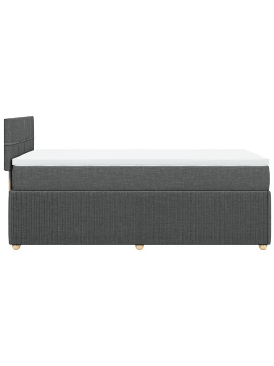 Box spring postel s matrací tmavě šedá 90x200 cm textil