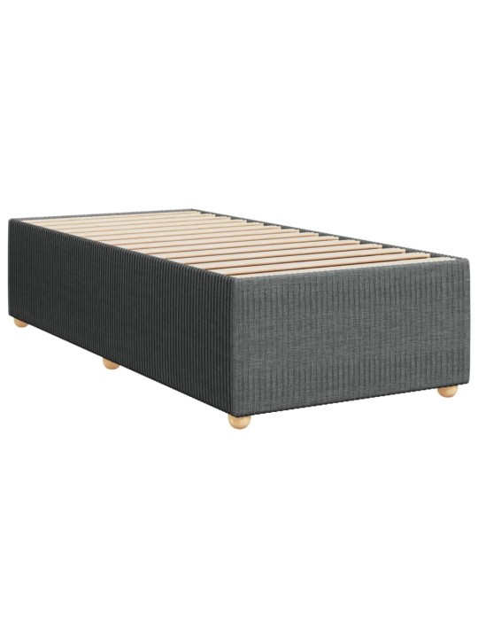 Box spring postel s matrací tmavě šedá 90x200 cm textil