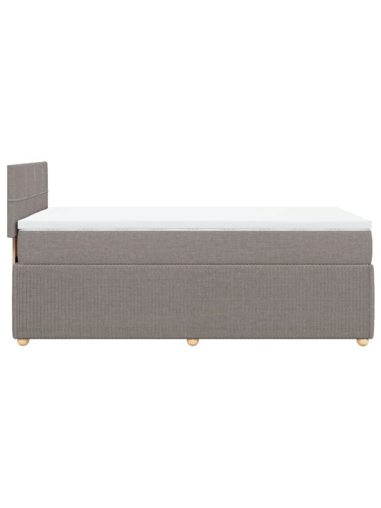 Box spring postel s matrací taupe 90x200 cm textil