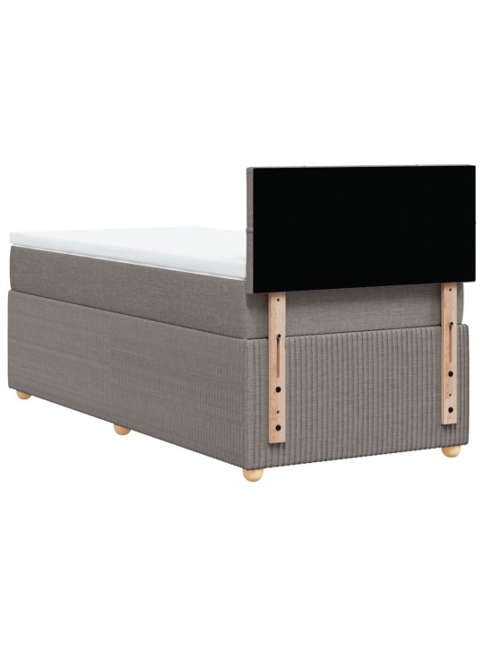 Box spring postel s matrací taupe 90x200 cm textil