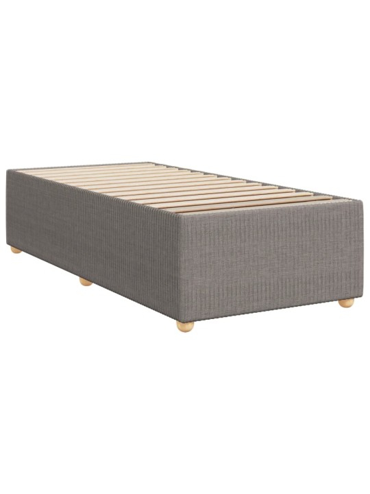 Box spring postel s matrací taupe 90x200 cm textil