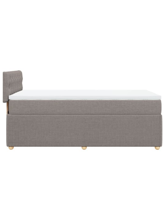 Box spring postel s matrací taupe 90x200 cm textil