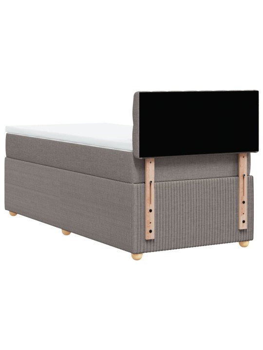 Box spring postel s matrací taupe 90x200 cm textil