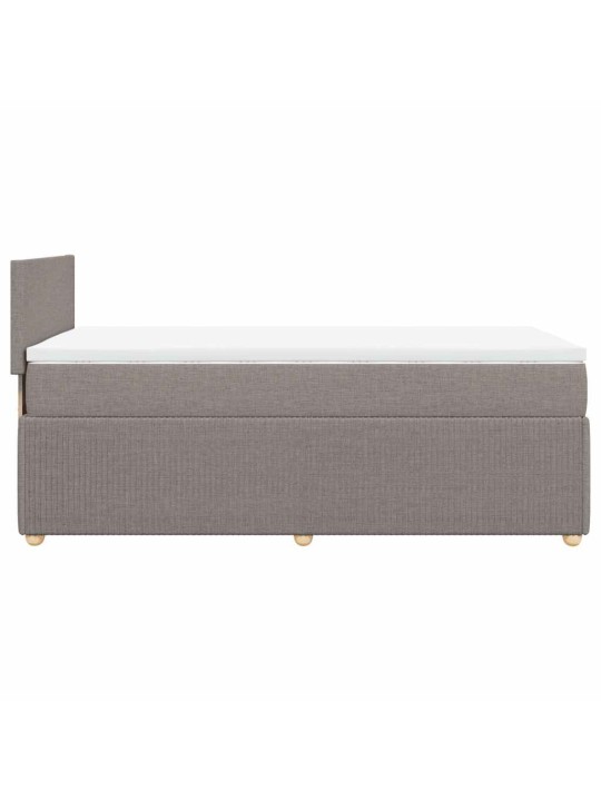 Box spring postel s matrací taupe 100 x 200 cm textil