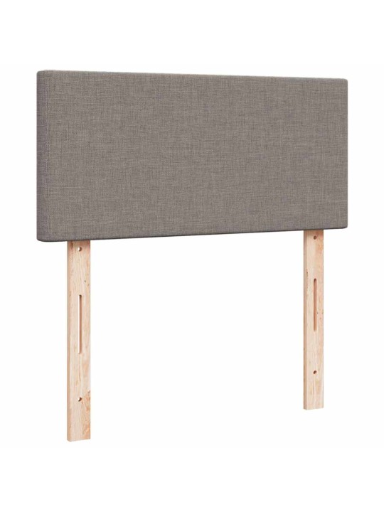 Box spring postel s matrací taupe 100 x 200 cm textil