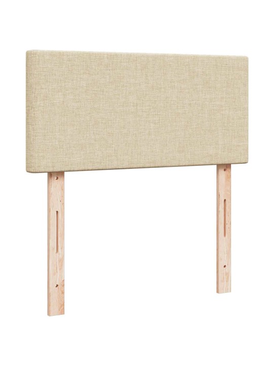 Box spring postel s matrací krémová 100 x 200 cm textil