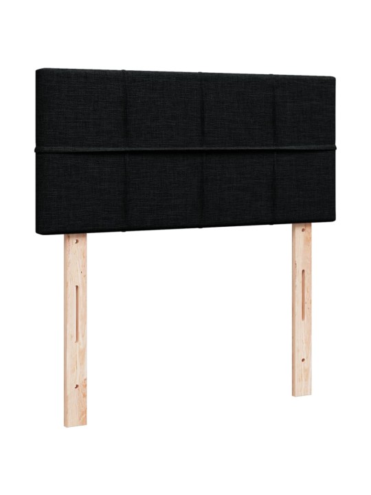 Box spring postel s matrací černá 100 x 200 cm textil
