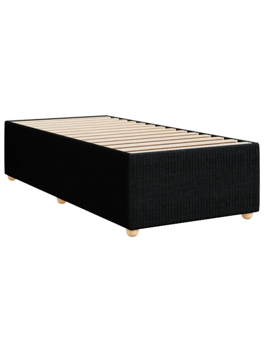 Box spring postel s matrací černá 100 x 200 cm textil