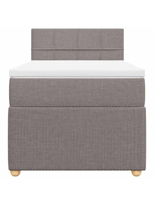 Box spring postel s matrací taupe 100 x 200 cm textil