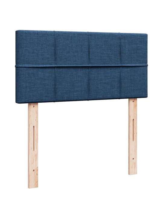 Box spring postel s matrací modrá 100 x 200 cm textil