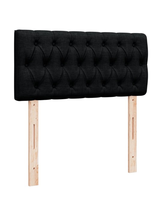 Box spring postel s matrací černá 100 x 200 cm textil