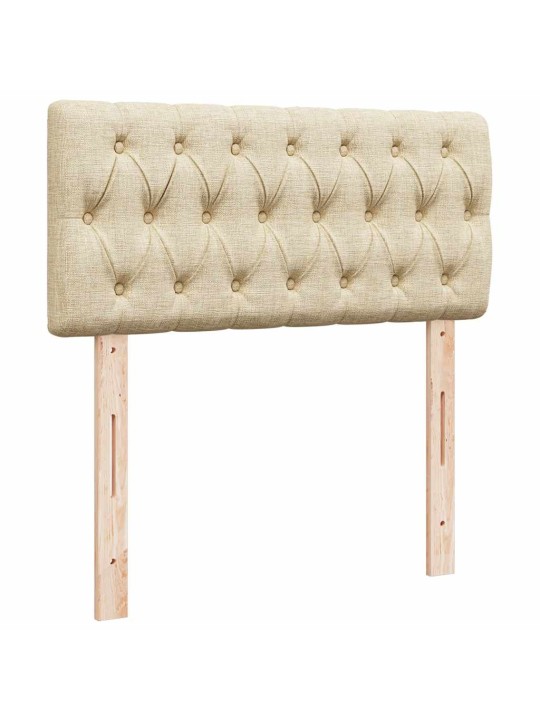 Box spring postel s matrací krémová 100 x 200 cm textil