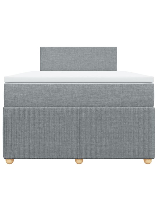 Box spring postel s matrací světle šedá 120x190 cm textil
