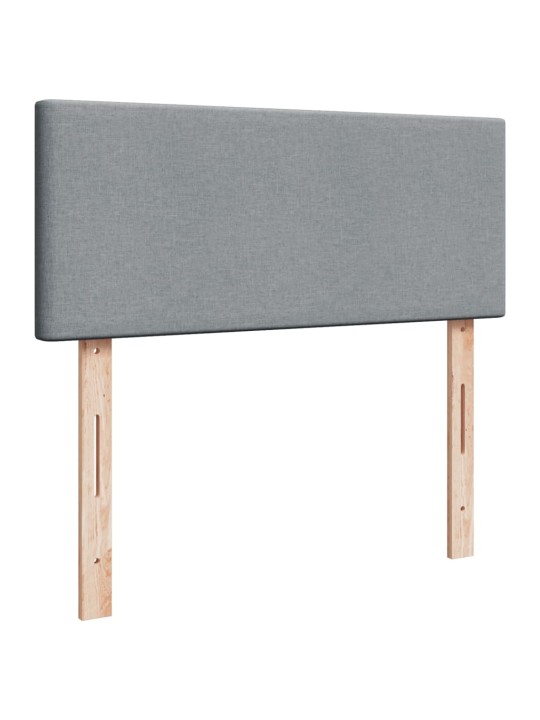 Box spring postel s matrací světle šedá 120x190 cm textil