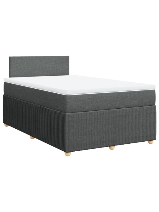Box spring postel s matrací tmavě šedá 120x190 cm textil