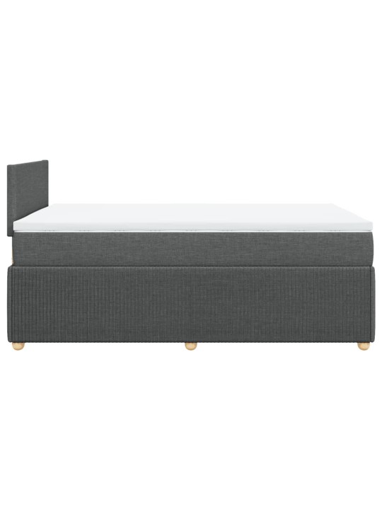 Box spring postel s matrací tmavě šedá 120x190 cm textil