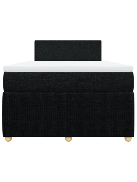 Box spring postel s matrací černá 120x190 cm textil