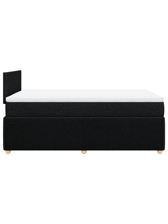 Box spring postel s matrací černá 120x190 cm textil