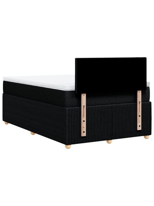 Box spring postel s matrací černá 120x190 cm textil