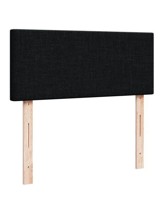 Box spring postel s matrací černá 120x190 cm textil