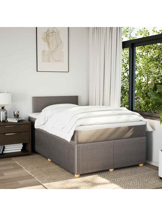 Box spring postel s matrací taupe 120x190 cm textil