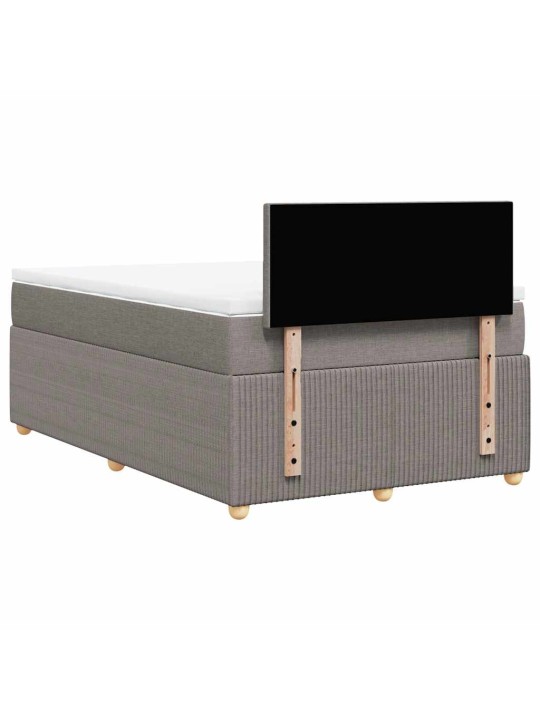 Box spring postel s matrací taupe 120x190 cm textil