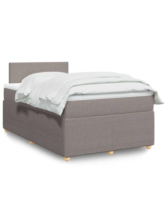 Box spring postel s matrací taupe 120x190 cm textil