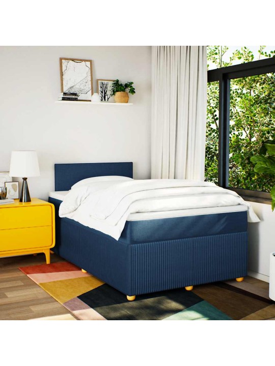 Box spring postel s matrací černá 120x190 cm textil