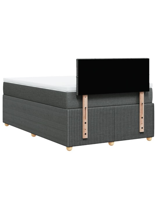 Box spring postel s matrací tmavě šedá 120x190 cm textil