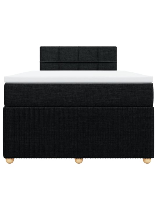 Box spring postel s matrací černá 120x190 cm textil