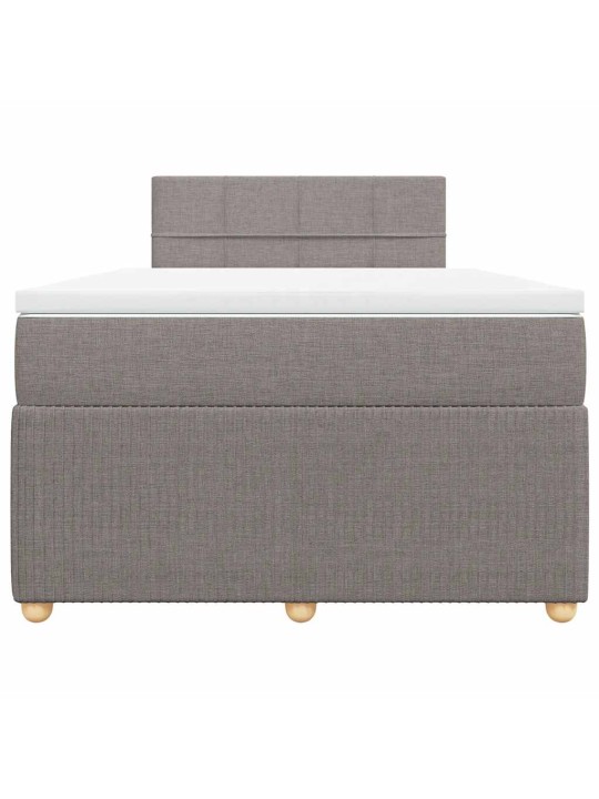 Box spring postel s matrací taupe 120x190 cm textil