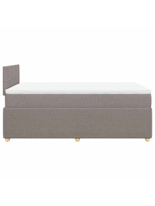 Box spring postel s matrací taupe 120x190 cm textil