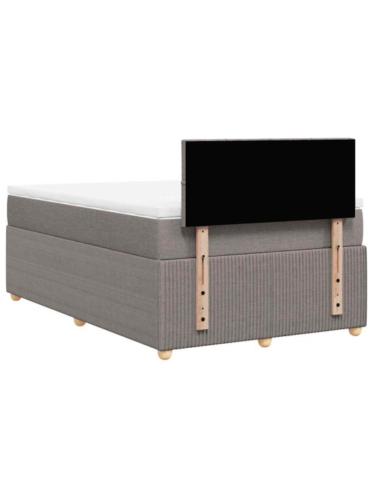 Box spring postel s matrací taupe 120x190 cm textil