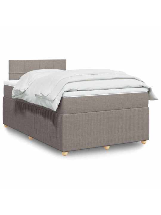Box spring postel s matrací taupe 120x190 cm textil