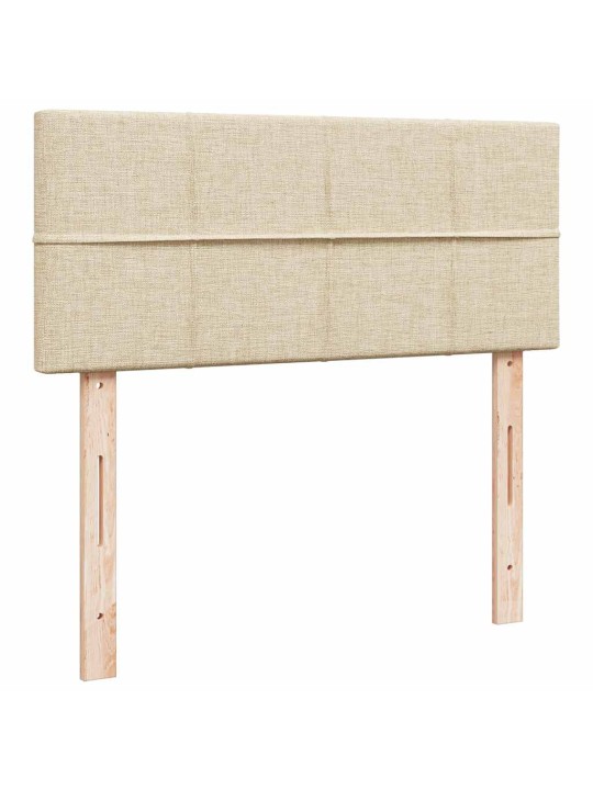 Box spring postel s matrací krémová 120x190 cm textil