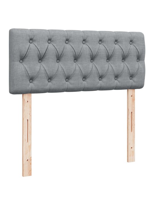Box spring postel s matrací světle šedá 120x190 cm textil