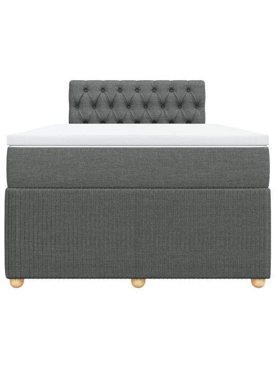 Box spring postel s matrací tmavě šedá 120x190 cm textil