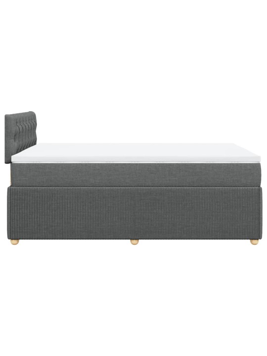 Box spring postel s matrací tmavě šedá 120x190 cm textil